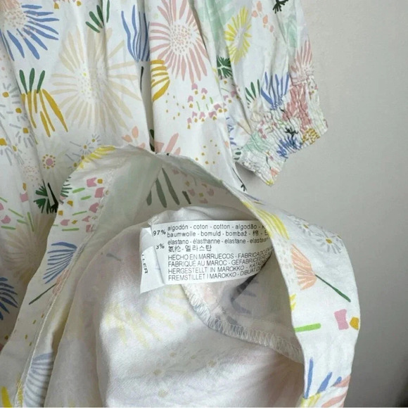 Zara Womens Size Small Off Shoulder Multicolor Print Over Mini Dress - Picture 11 of 14